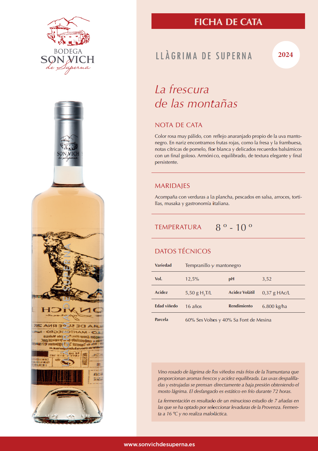 Son Vich De Superna Lagrima de Superna 2024 (750ml)